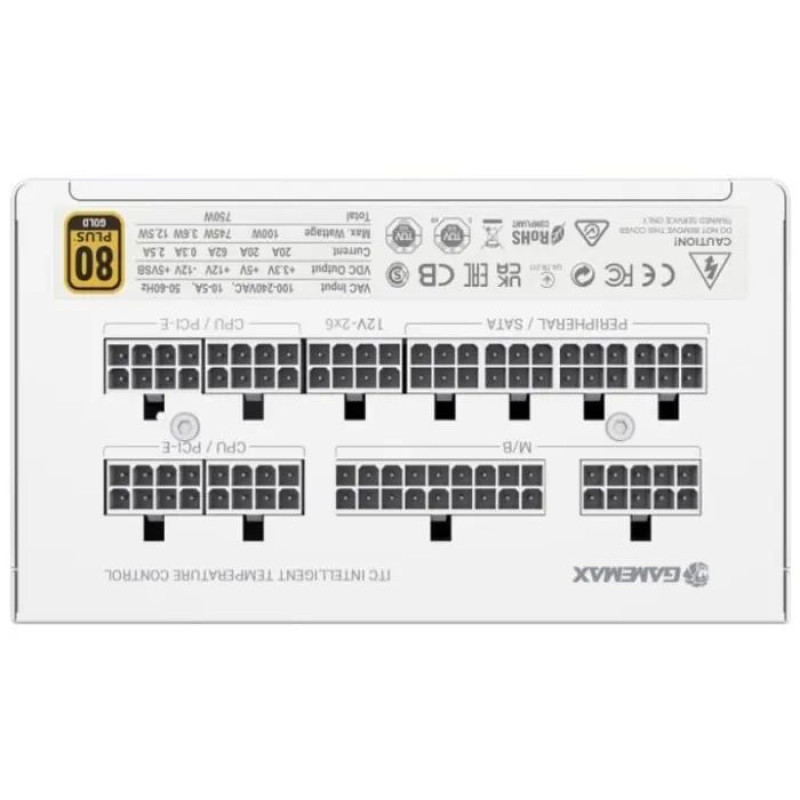 Блок живлення Gamemax 750W GX-750 PRO WH (ATX3.1PCIe5.1)