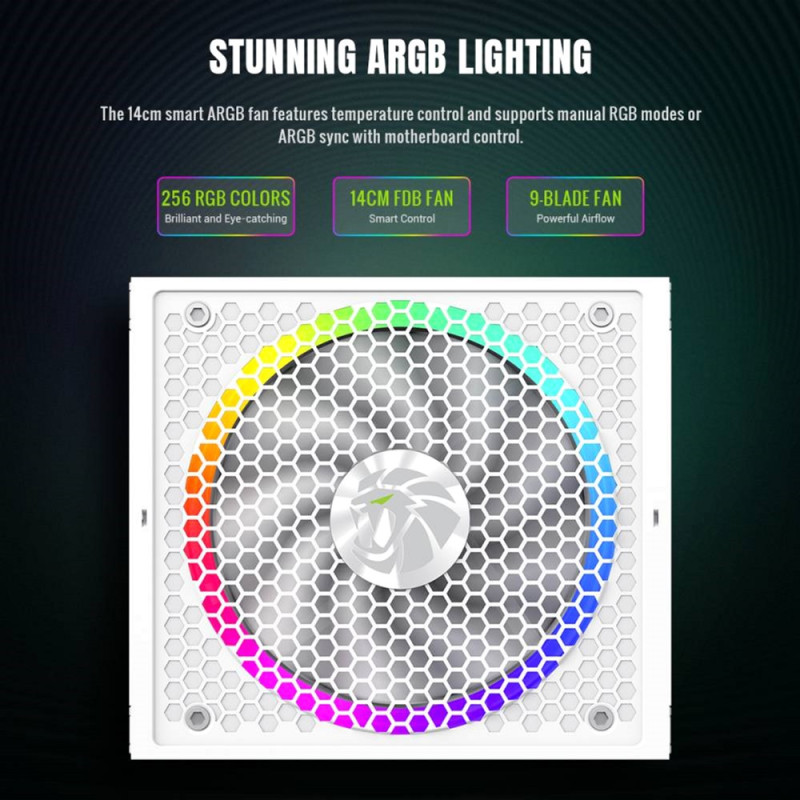 Блок живлення Gamemax 750W (RGB 750G WH)