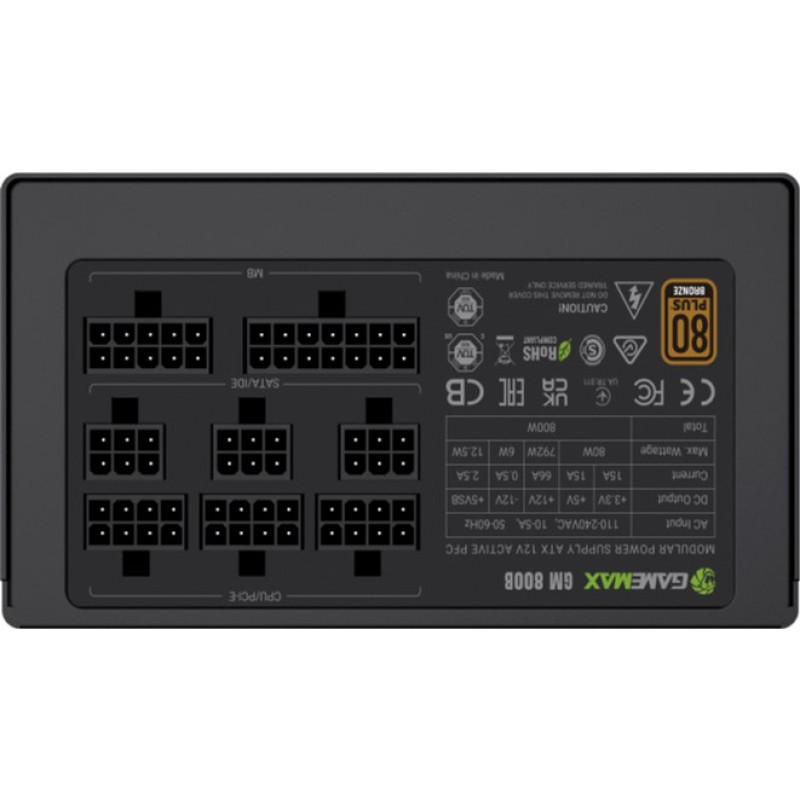 Блок живлення Gamemax 800W (GM 800B Fully-modular New)