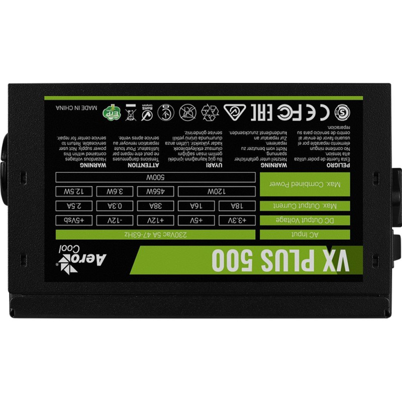 Блок живлення AeroCool VX Plus Stealth 500 (ACPN-VS50NEY.12)