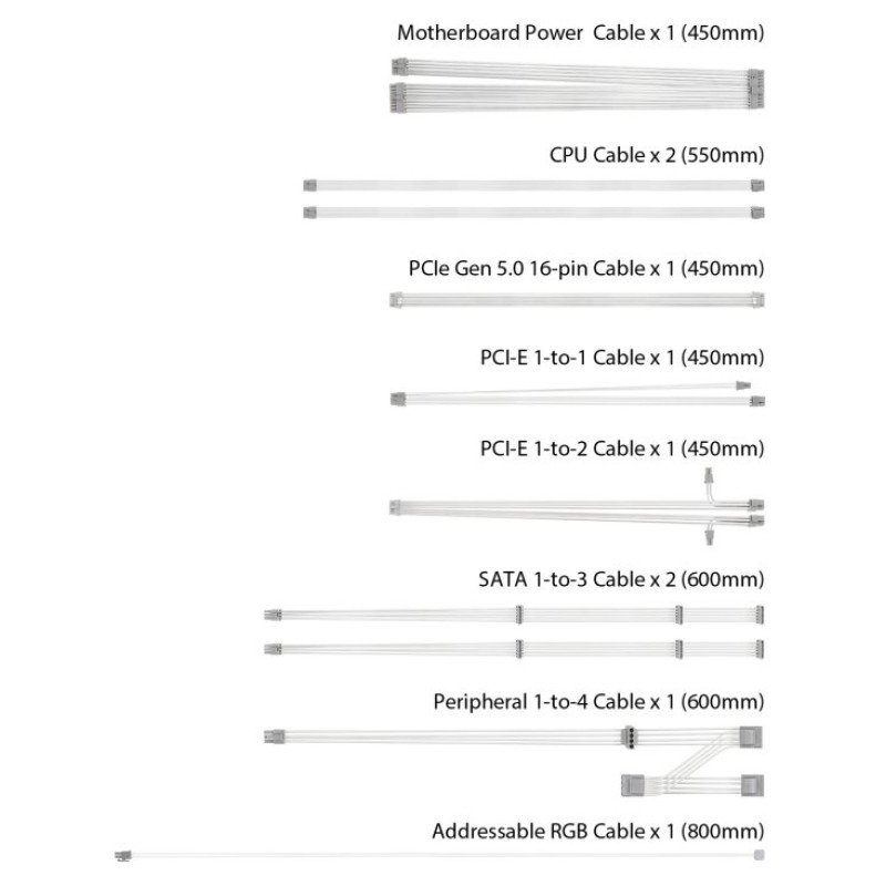 Блок живлення Asus ROG-LOKI-850P-WHITE-SFX-L-GAMING PCIE5 850W Platinum (90YE00N2-B0NA00)