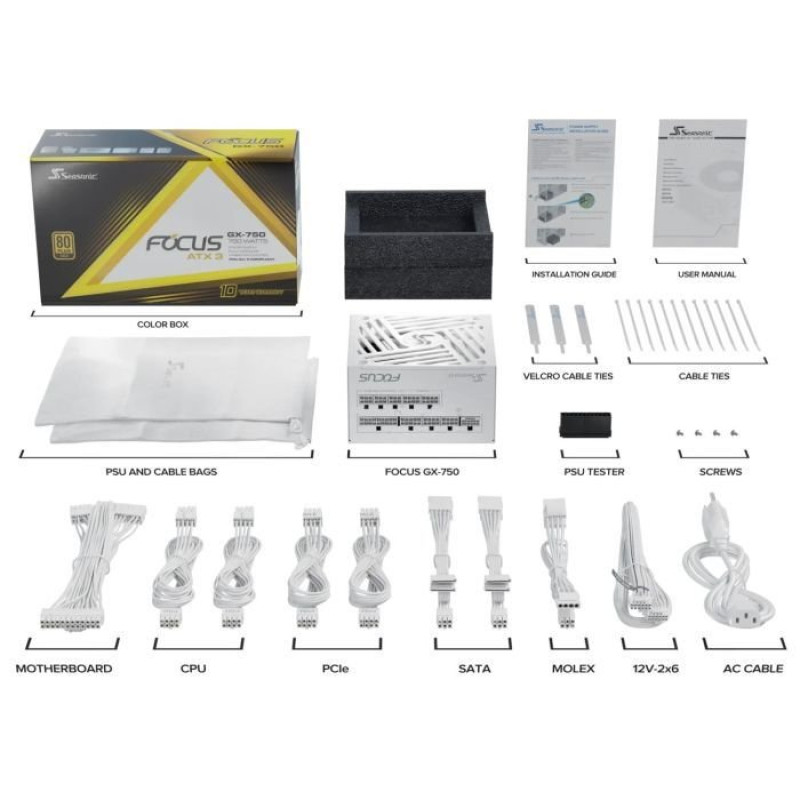 Блок живлення SEASONIC FOCUSGX-750-ATX31-WHT