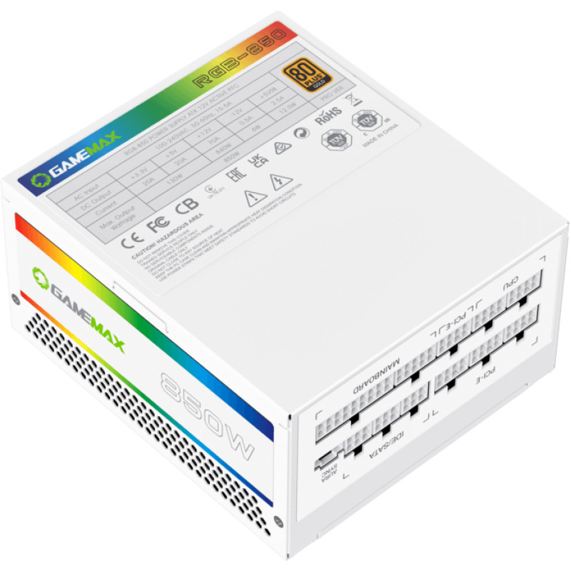 Блок живлення GAMEMAX RGB850 PRO WH