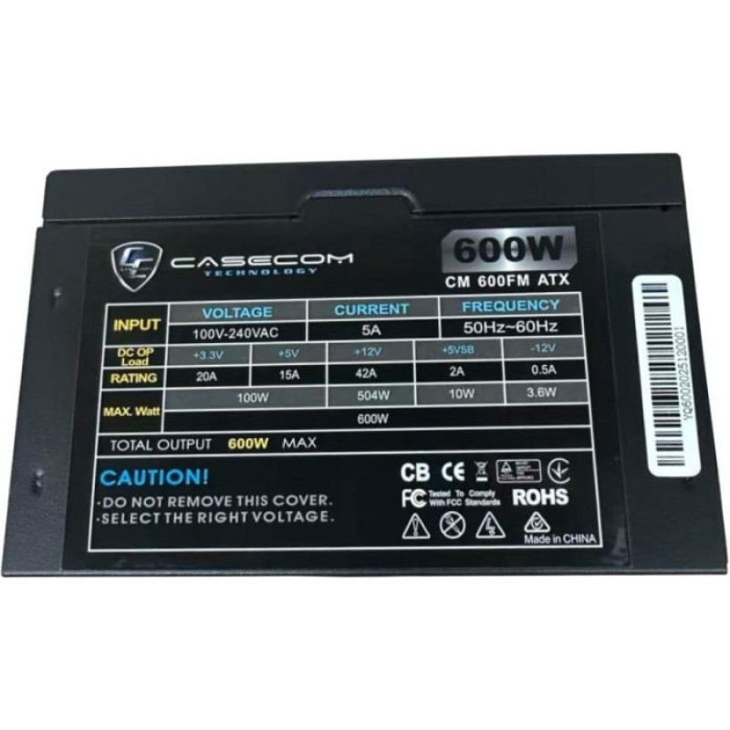 Блок живлення Casecom CM 600FM ATX