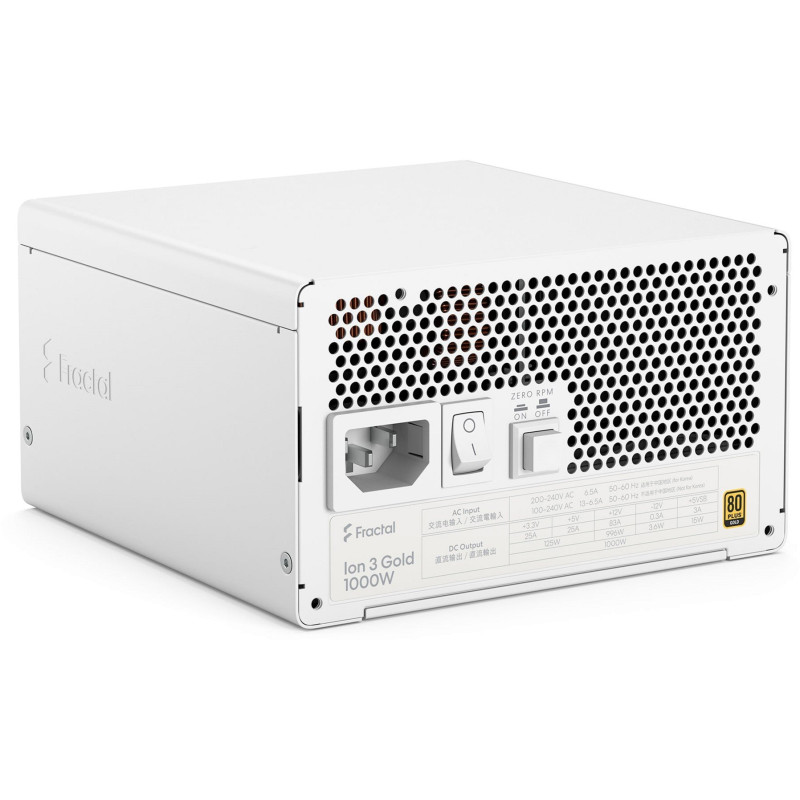 Блок живлення Fractal Design Ion 3 Gold 1000W White (FD-P-IA3G-101-EU-WT)