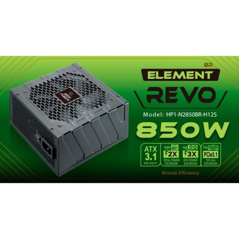 Блок живлення HighPower 850W 80+ Bronze 12cmFAN (HP1-N2850BR-H12S)