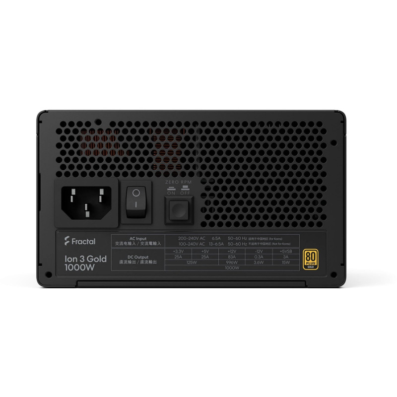 Блок живлення Fractal Design Ion 3 Gold 1000W Black (FD-P-IA3G-100-EU)