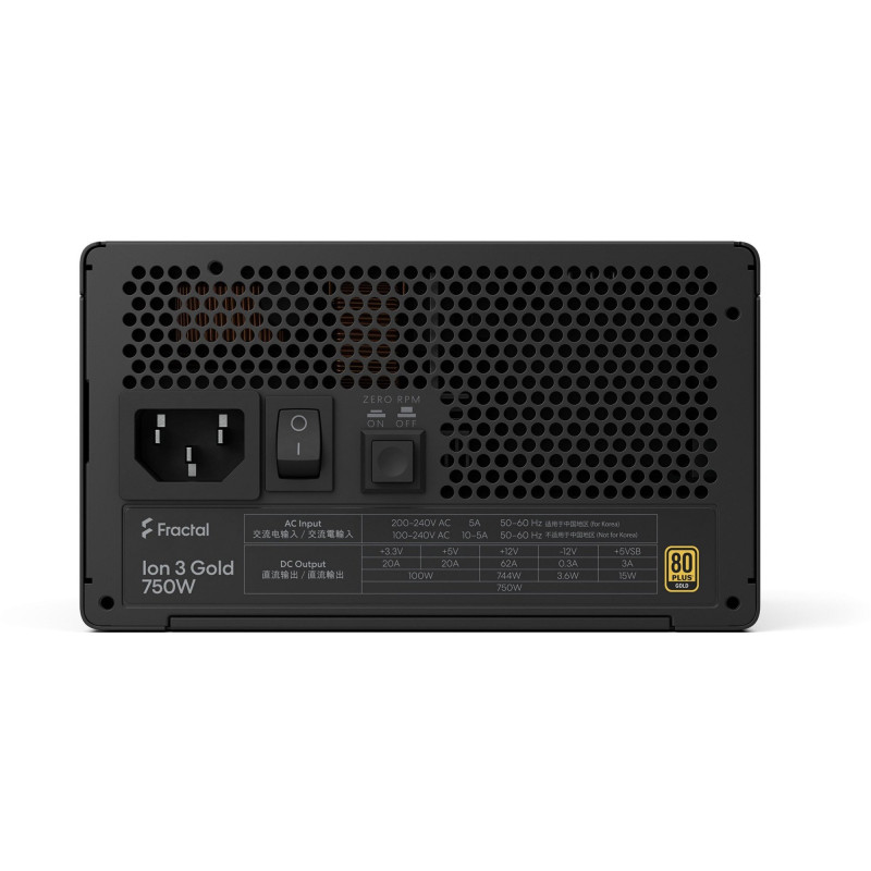 Блок живлення Fractal Design Ion 3 Gold 750W Black (FD-P-IA3G-750-EU)
