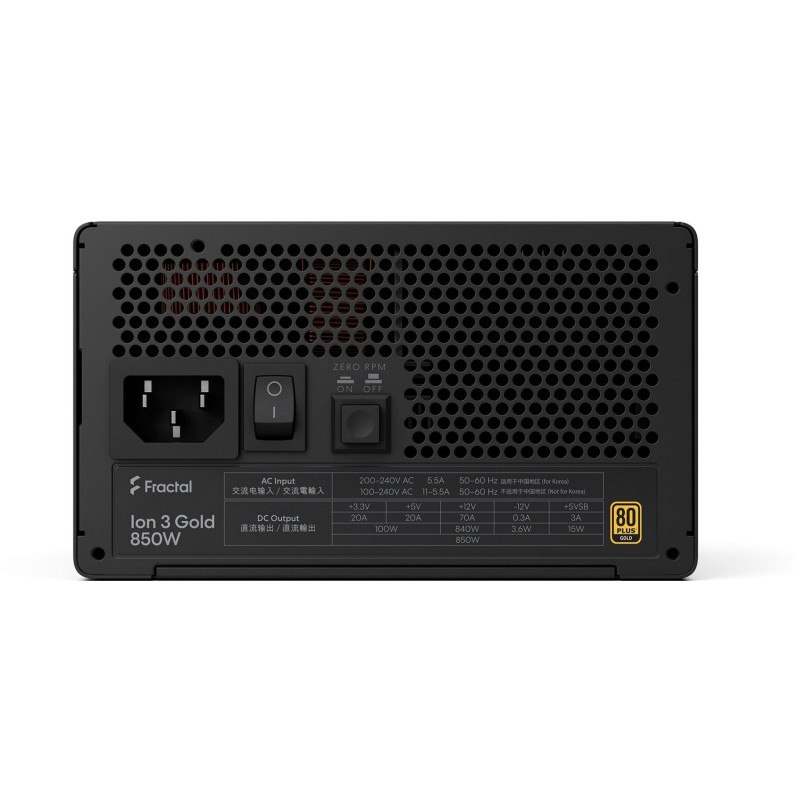 Блок живлення Fractal Design Ion 3 Gold 850W Black (FD-P-IA3G-850-EU)