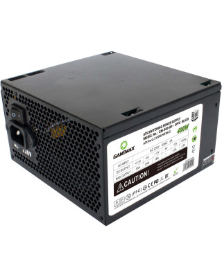 Блок живлення GameMax GM-400-80+APFC Black (400 Вт) 120мм