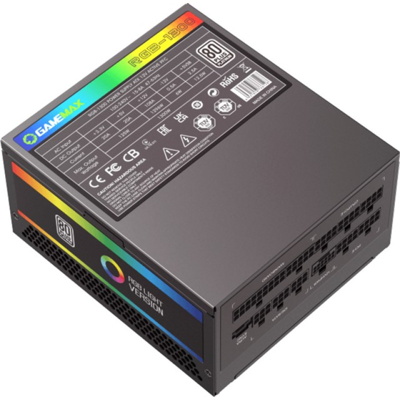 Блок живлення GameMax RGB-1300 (1300 Вт) 140мм