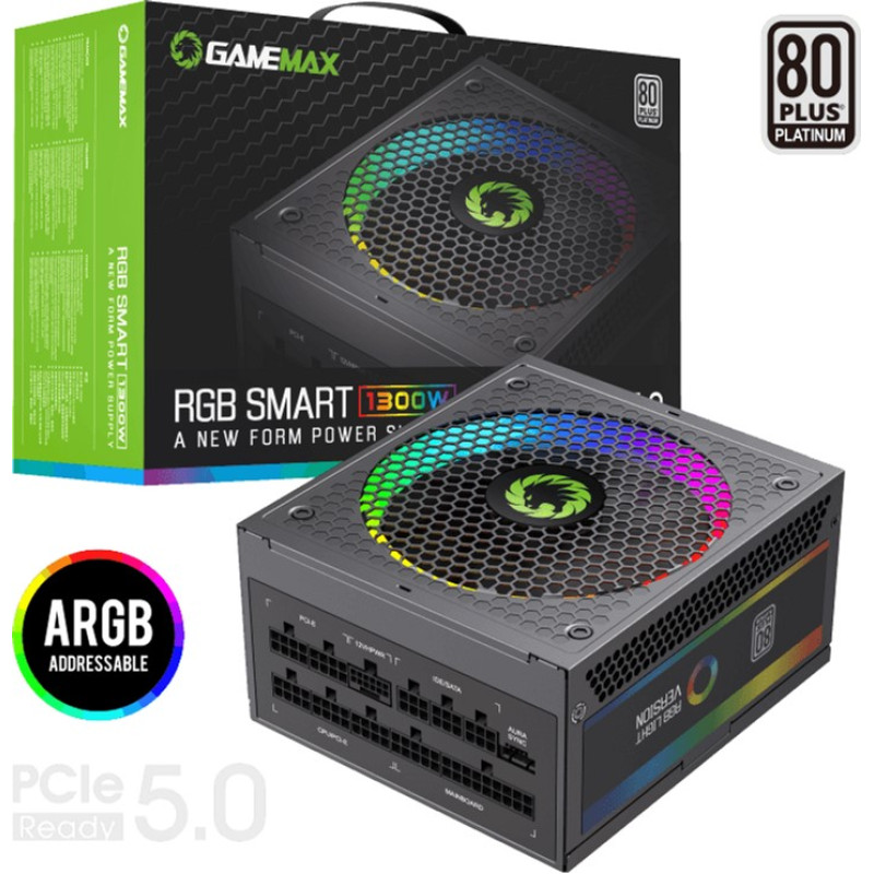 Блок живлення GameMax RGB-1300 (1300 Вт) 140мм