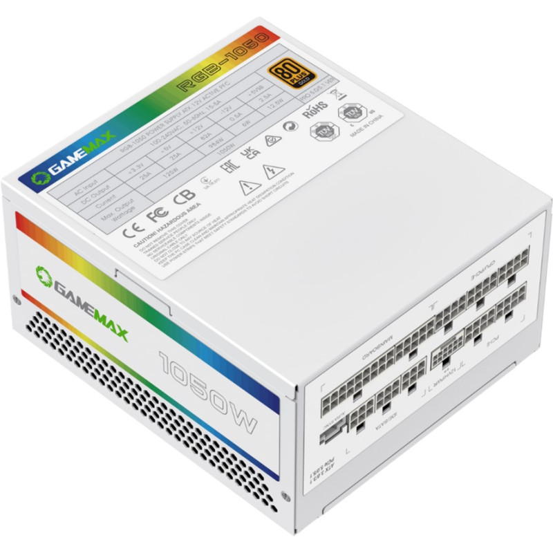Блок живлення GAMEMAX RGB1050 PRO WH (ATX3.1PCIe5.1)