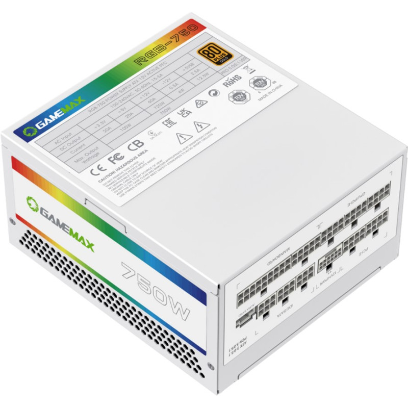 Блок живлення GAMEMAX RGB 750 PRO WH (ATX3.1PCIe5.1)