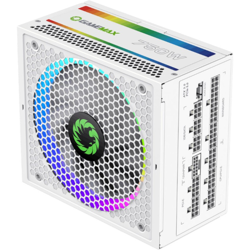 Блок живлення GAMEMAX RGB 750 PRO WH (ATX3.1PCIe5.1)