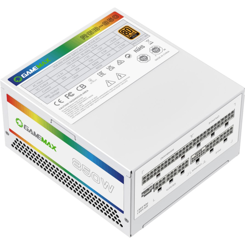 Блок живлення GameMax 850 PRO WH (ATX3.1PCIe5.1)