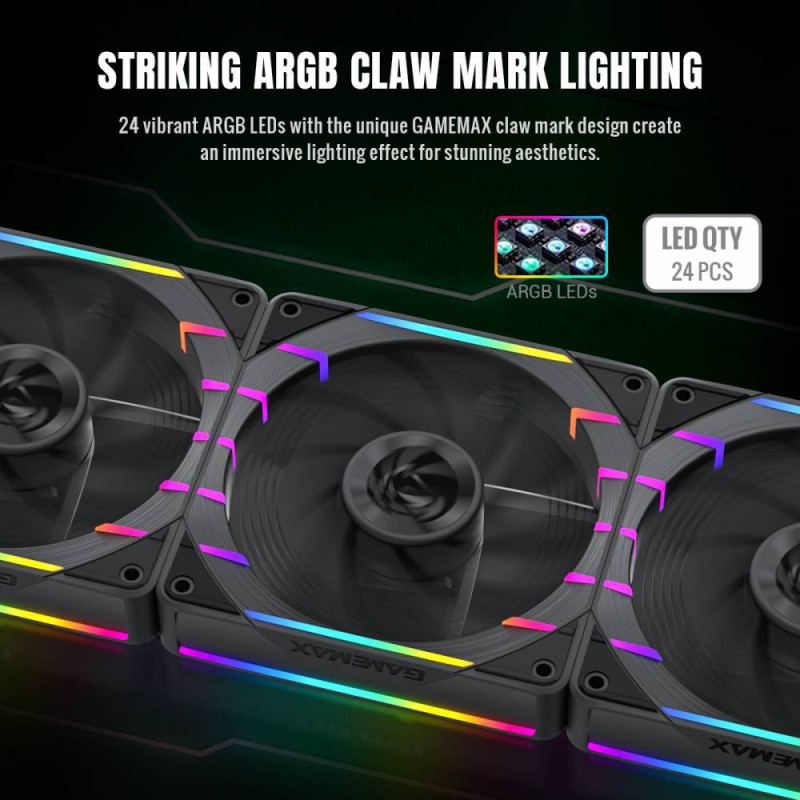 Кулер GameMax Tornado T12 ARGB-R