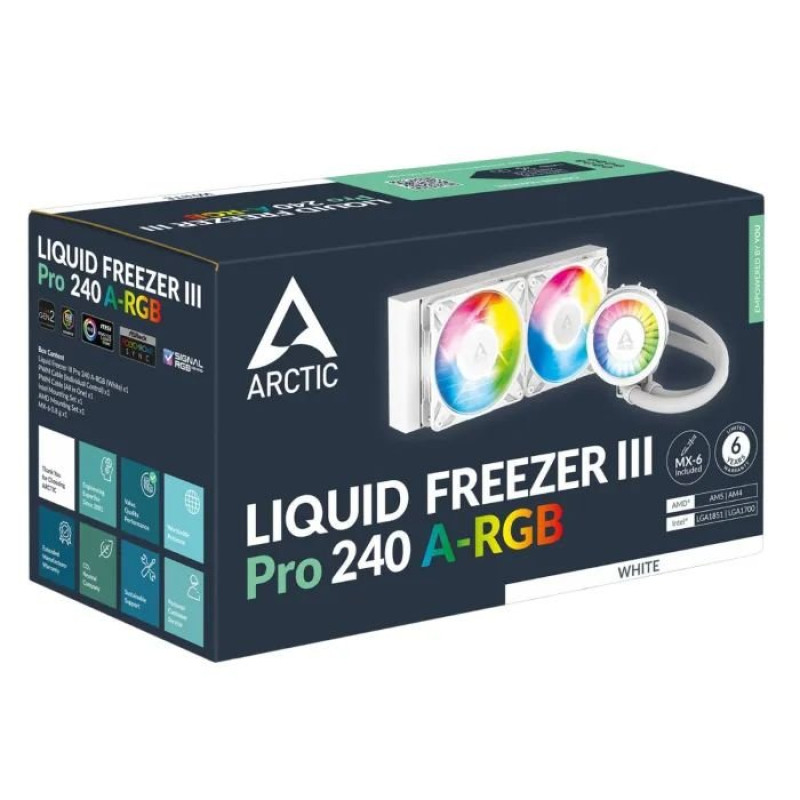 Система рідинного охолодження Arctic Liquid Freezer III Pro 240 A-RGB White (ACFRE00186A)