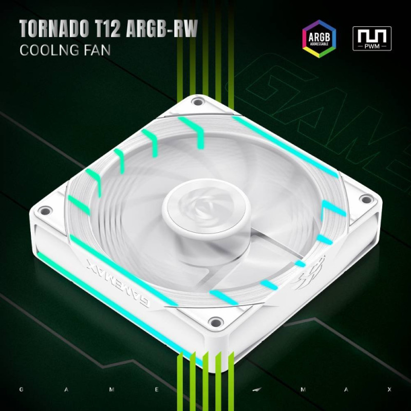 Кулер GameMax Tornado T12 ARGB-RW