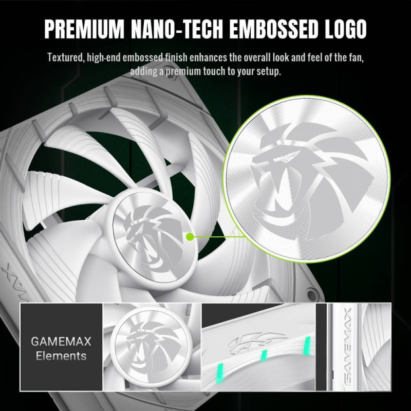 Кулер GameMax Tornado T12 ARGB-W