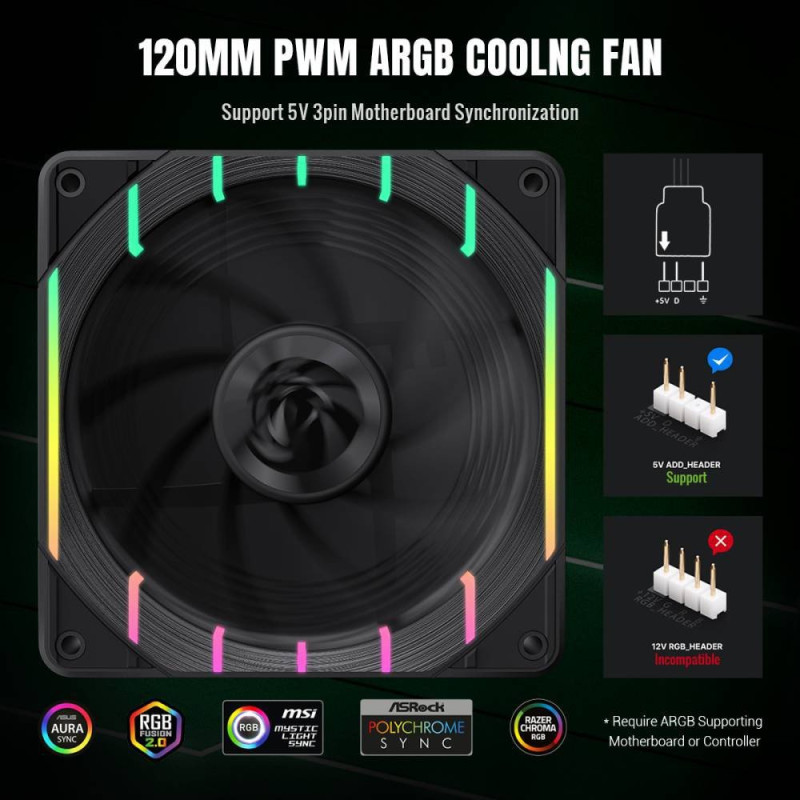 Кулер GameMax Tornado T12 ARGB