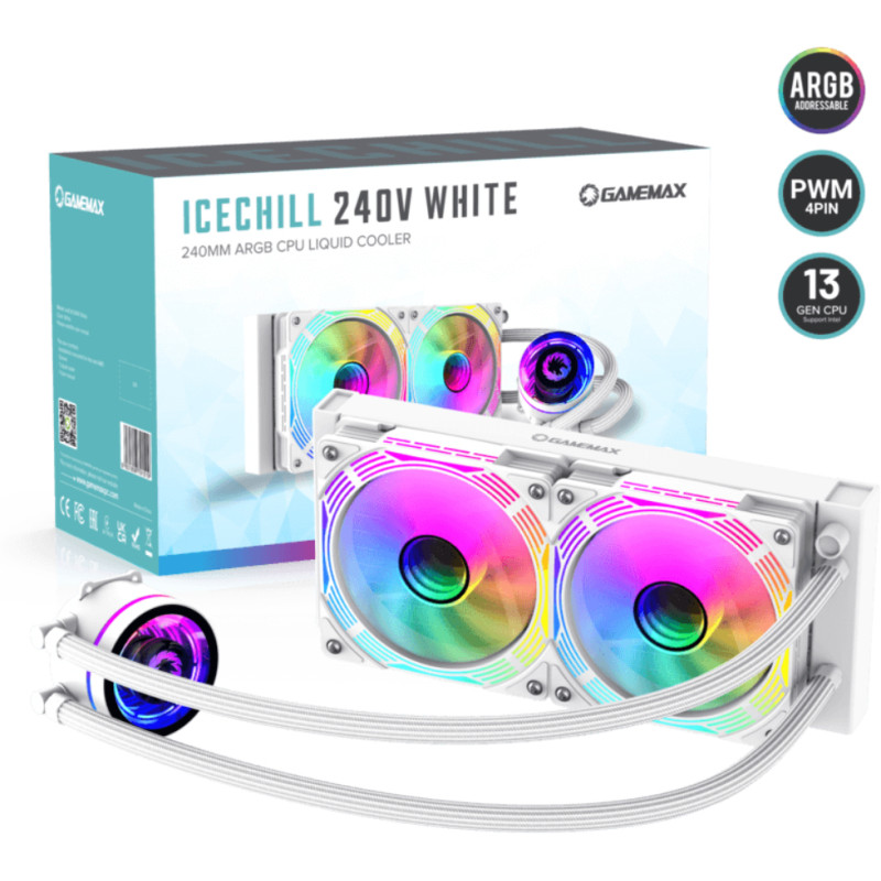 Кулер для процесора Gamemax IceChill 240V White