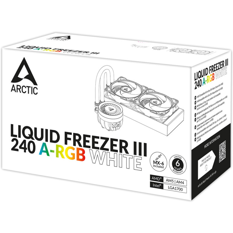 Система водяного охолодження Arctic Liquid Freezer III 240 A-RGB White (ACFRE00150A)