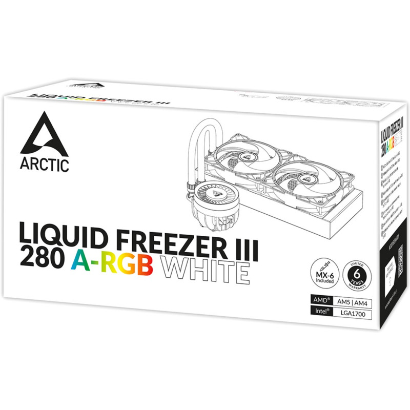 Система водяного охолодження Arctic Liquid Freezer III 280 A-RGB White (ACFRE00151A)
