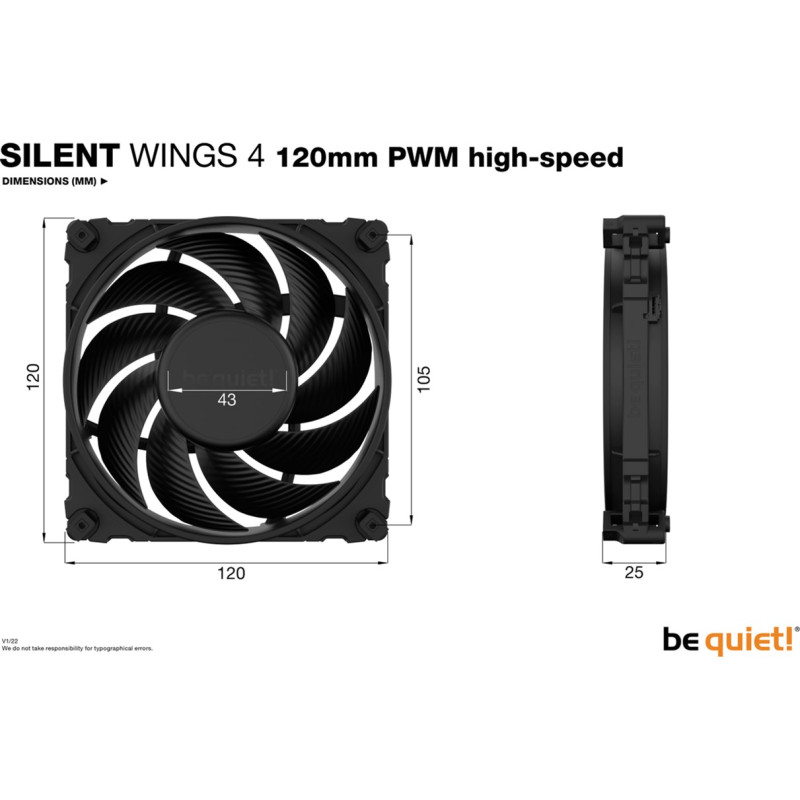Кулер Be Quiet! Silent Wings 4 120mm PWM High-Speed (BL094)