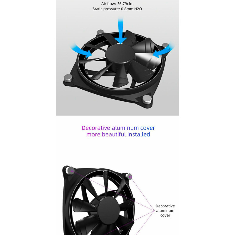 Кулер для корпуса 120 мм ARGB підсвічування гумові GAMEMAX GMX-12-DBB