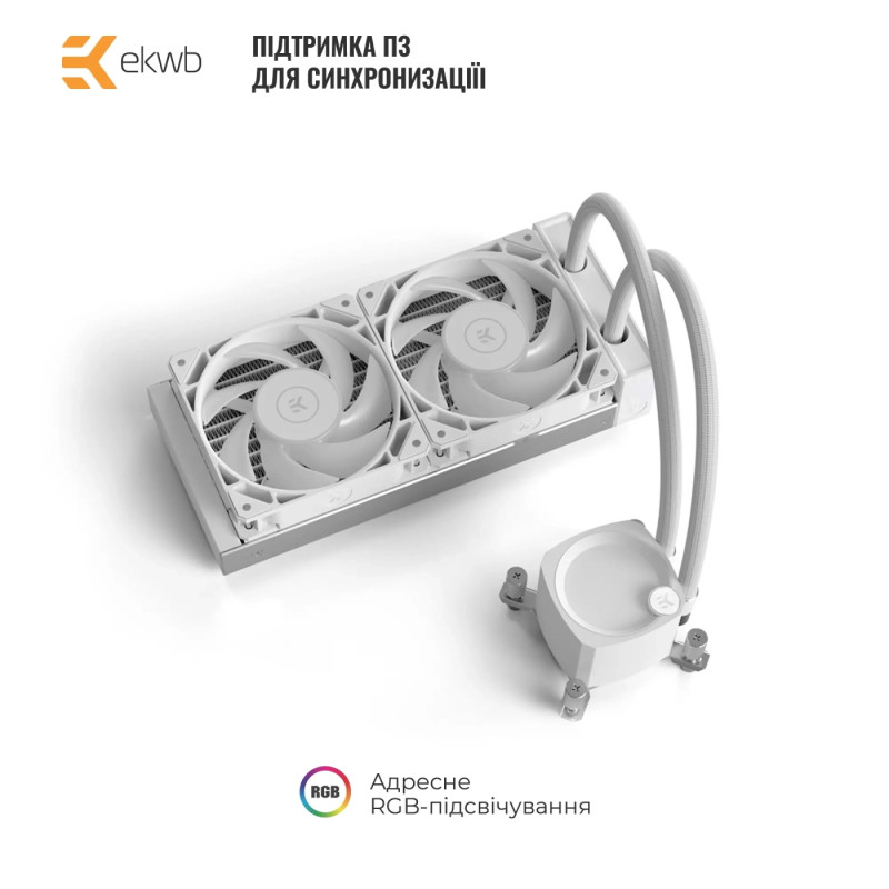 EKWB EK-NUCLEUS AIO CR240 LUX D-RGB White (3831109897843) Рідна система охолодження