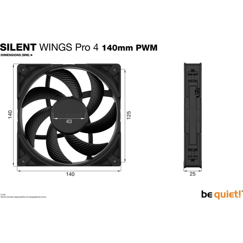 Кулер Be Quiet! Silent Wings PRO 4 140mm PWM (BL099)
