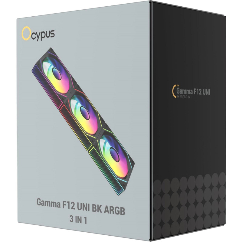 Кулер OCYPUS GAMMA F12 UNI BK ARGB 3 IN 1 (GAMMA-F12-BK3AM00U-GL)