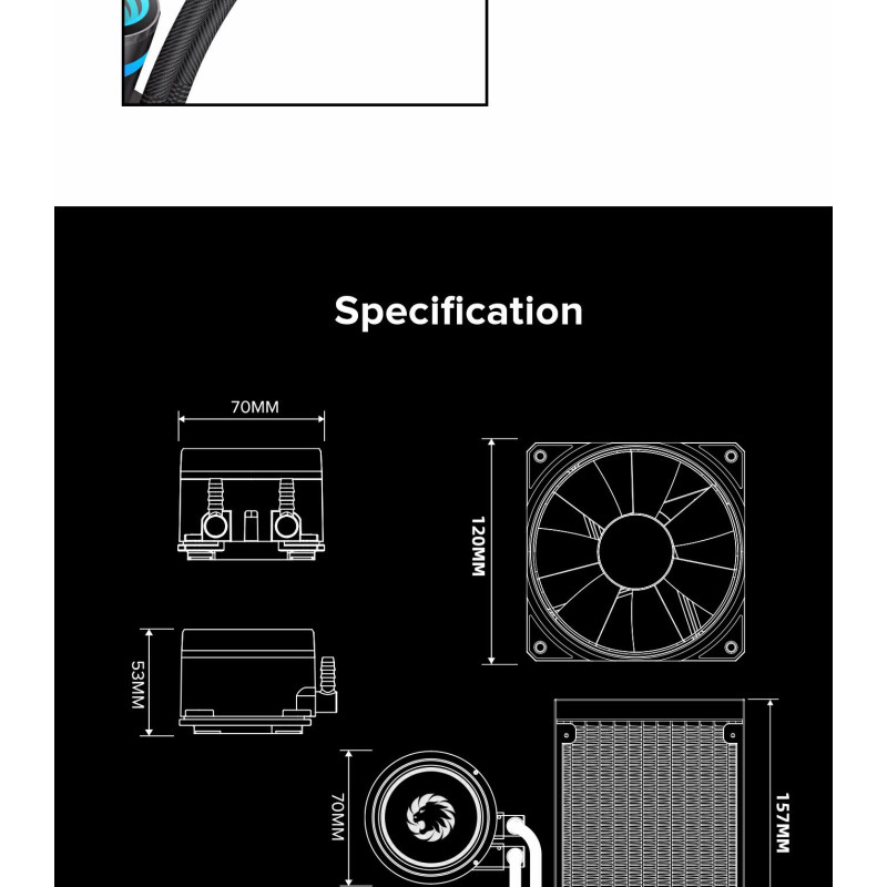 Водяне охолодження GameMax Iceburg 120 Black