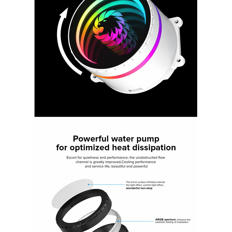 Водяне охолодження GameMax Iceburg 120 White