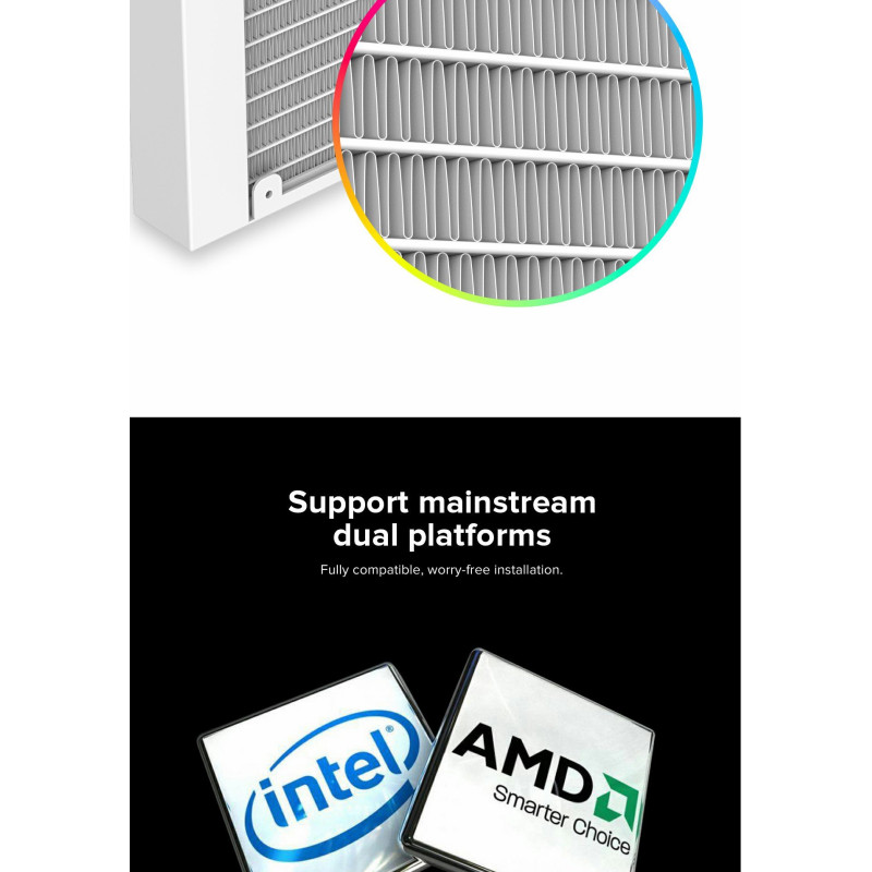 Водяне охолодження GameMax Iceburg 120 White