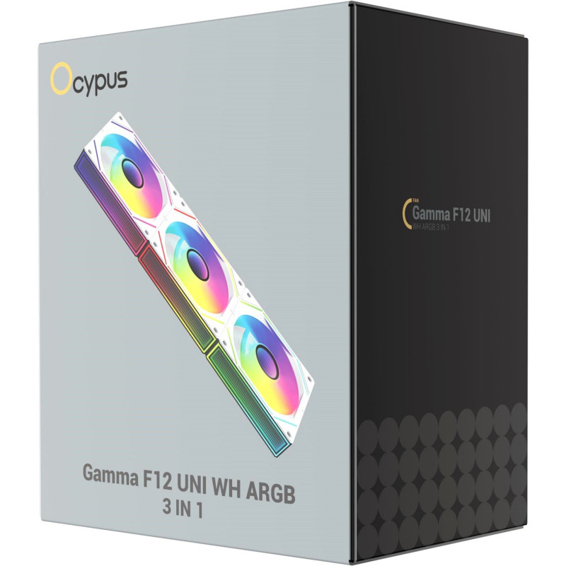 Кулер OCYPUS GAMMA F12 UNI WH ARGB 3 IN 1 (GAMMA-F12-WH3AM00U-GL)
