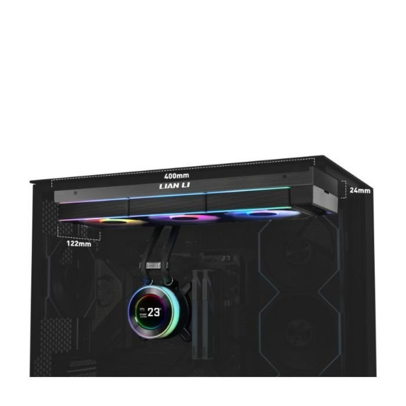 Система рідинного охолодження LIAN LI HydroShift II LCD-C 360TL Black (G89.GHS2LCD36TB.00)