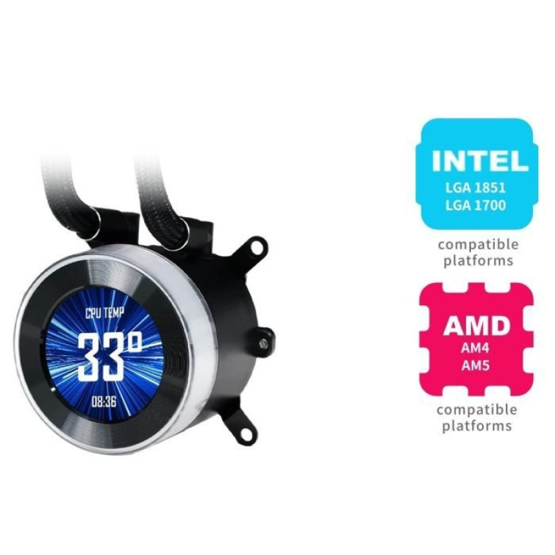 Система рідинного охолодження LIAN LI HydroShift II LCD-C 360TL Black (G89.GHS2LCD36TB.00)