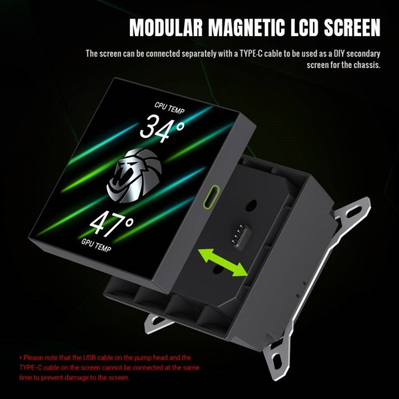 Водяне охолодження GameMax Glacier 240 LCD BK