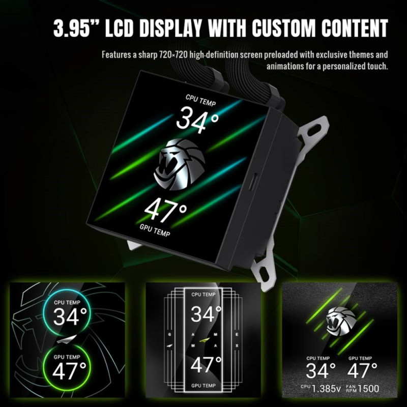 Водяне охолодження GameMax Glacier 240 LCD BK