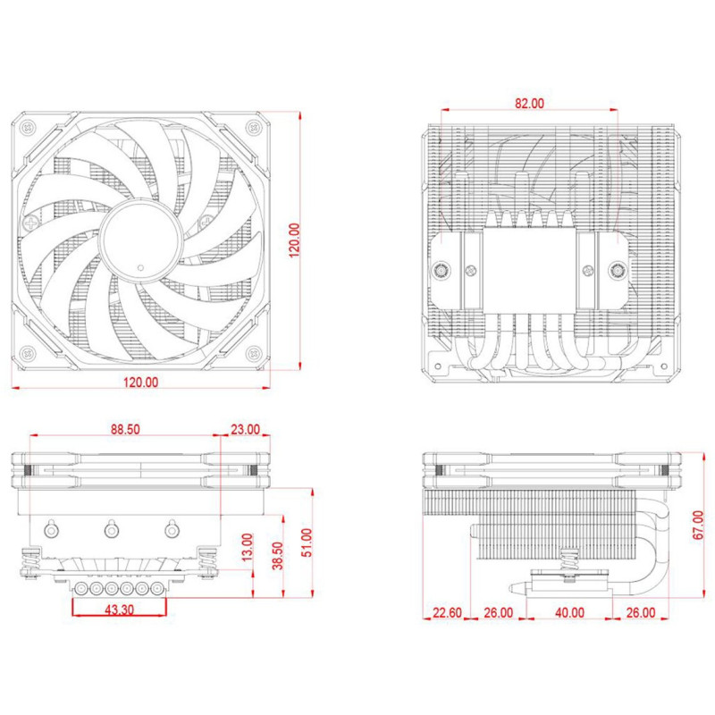Кулер ID-Cooling IS-67-XT White