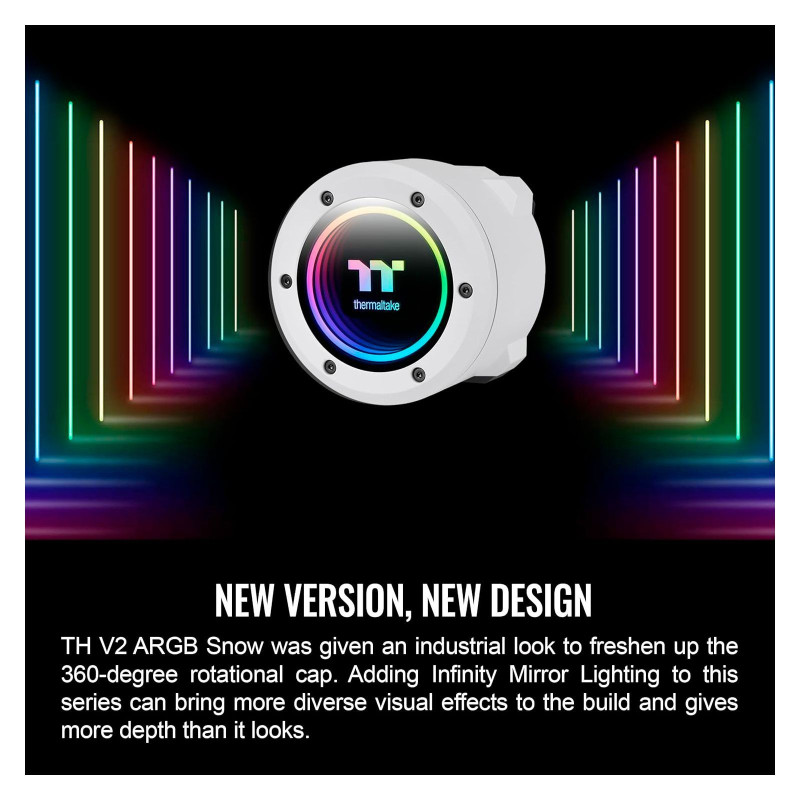 Система рідинного охолодження Thermaltake th240 v2 argb Sync Snow Edition (CL-W364-PL12SW-A) 