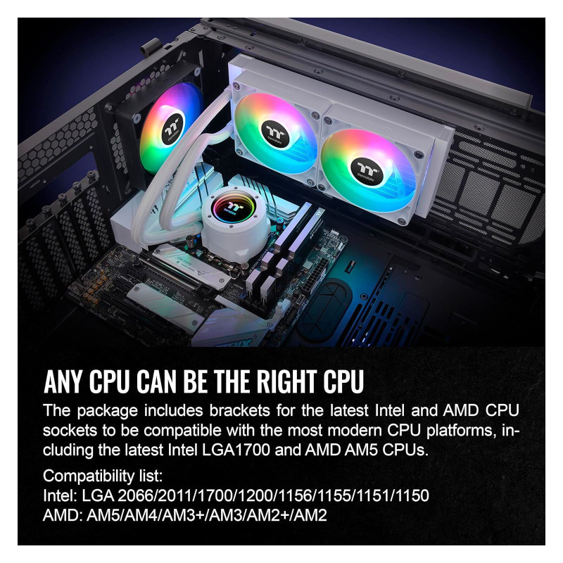 Система рідинного охолодження Thermaltake th240 v2 argb Sync Snow Edition (CL-W364-PL12SW-A) 