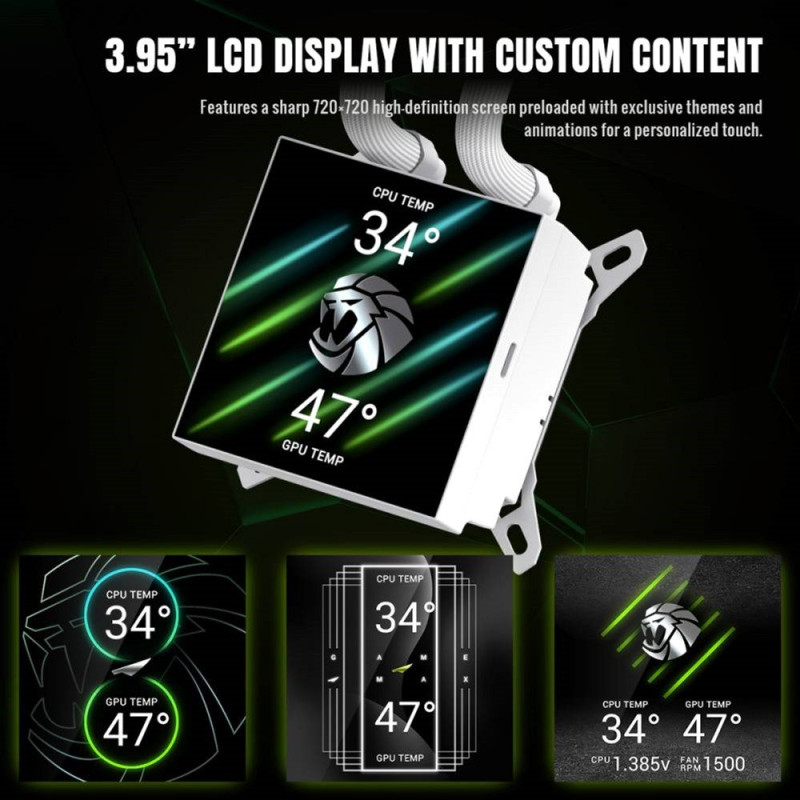 Водяне охолодження GameMax Glacier 240 LCD WH