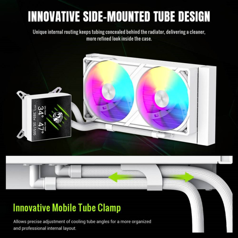 Водяне охолодження GameMax Glacier 240 LCD WH