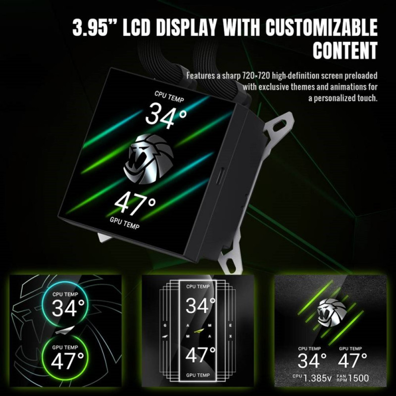 Водяне охолодження GameMax Glacier 360 LCD BK