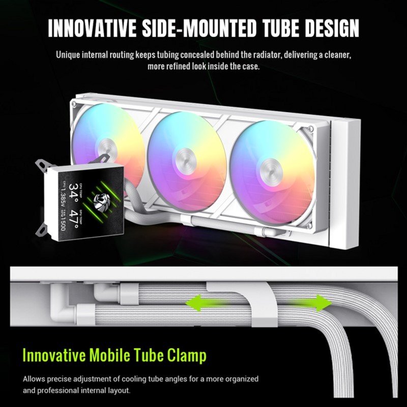 Водяне охолодження GameMax Glacier 360 LCD WH