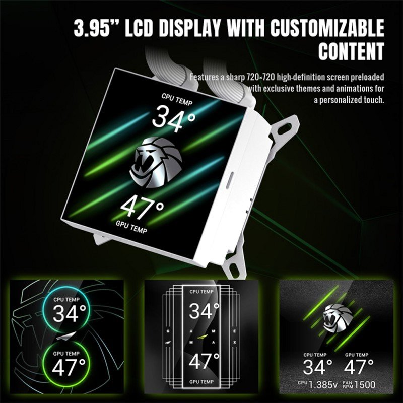 Водяне охолодження GameMax Glacier 360 LCD WH