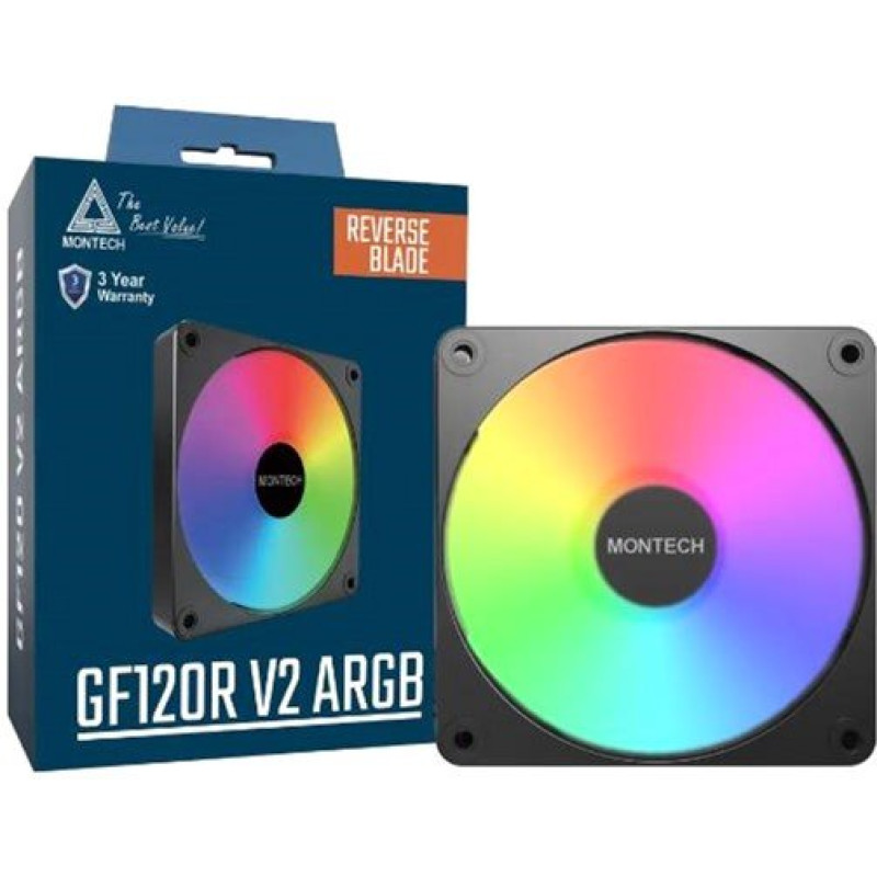 Кулер MONTECH GF120R V2 ARGB PWM 3I1 (B)